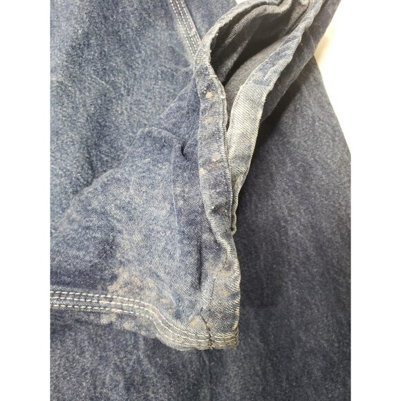 Dickies Denim Overalls Mens 46x34 Blue Jean Carpenter Workwear Pre Owned - Picture 3 of 13